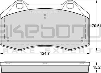 Akebono AN-4740K - Гальмівні колодки, дискові гальма avtolavka.club