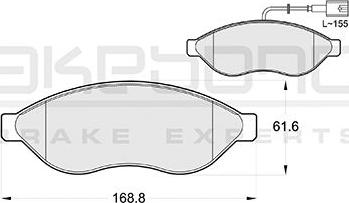 Akebono AN-4770WKE - Гальмівні колодки, дискові гальма avtolavka.club