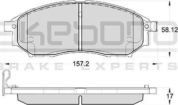 Akebono AN-605WKE - Гальмівні колодки, дискові гальма avtolavka.club