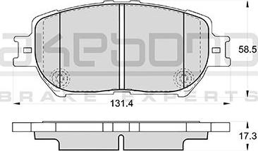 Akebono AN-671K - Гальмівні колодки, дискові гальма avtolavka.club