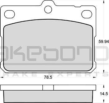 Akebono AN-038K - Гальмівні колодки, дискові гальма avtolavka.club