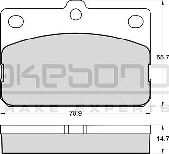 Akebono AN-023K - Гальмівні колодки, дискові гальма avtolavka.club