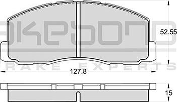 Akebono AN-110KE - Гальмівні колодки, дискові гальма avtolavka.club