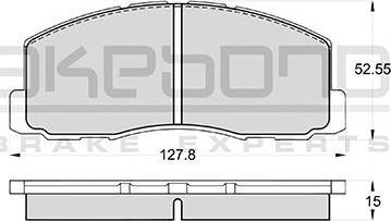 Akebono AN-110K - Гальмівні колодки, дискові гальма avtolavka.club