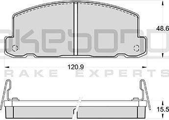 Akebono AN-137WK - Гальмівні колодки, дискові гальма avtolavka.club