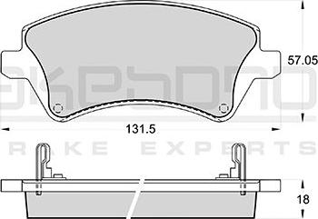 Akebono AN-8055WK - Гальмівні колодки, дискові гальма avtolavka.club