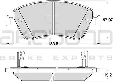 Akebono AN-8147WKE - Гальмівні колодки, дискові гальма avtolavka.club