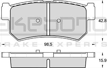 Akebono AN-8167WKE - Гальмівні колодки, дискові гальма avtolavka.club