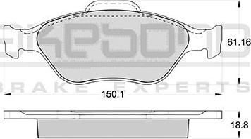 Akebono AN-8182K - Гальмівні колодки, дискові гальма avtolavka.club