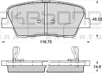 Akebono AN-8206WK - Гальмівні колодки, дискові гальма avtolavka.club