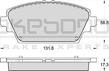 Akebono AN-8218K - Гальмівні колодки, дискові гальма avtolavka.club