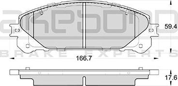 Akebono AN-8213K - Гальмівні колодки, дискові гальма avtolavka.club