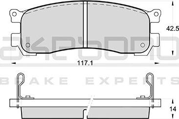 Akebono AN-242WK - Гальмівні колодки, дискові гальма avtolavka.club