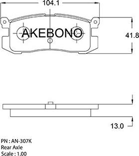 Akebono AN-250KE - Гальмівні колодки, дискові гальма avtolavka.club