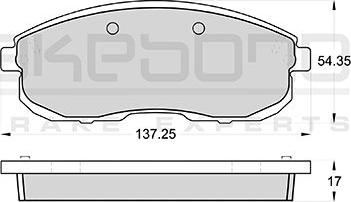 Akebono AN-279WKE - Гальмівні колодки, дискові гальма avtolavka.club