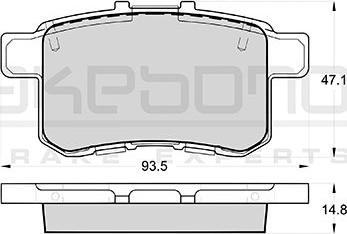 Akebono AN-740WKE - Гальмівні колодки, дискові гальма avtolavka.club