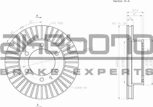 Akebono BN-0859 - Гальмівний диск avtolavka.club