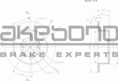 Akebono BN-1183 - Гальмівний диск avtolavka.club