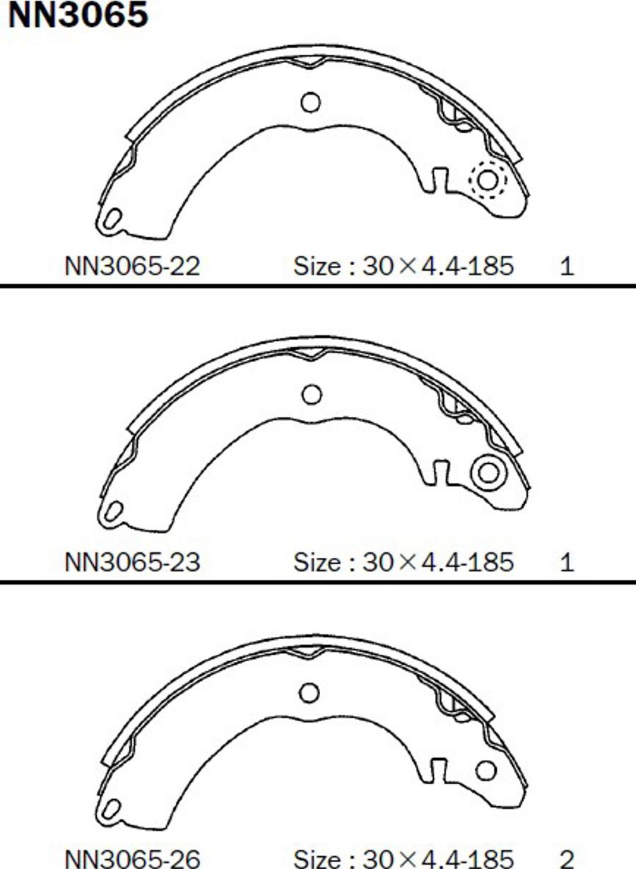 Akebono NN3065 - Комплект гальм, барабанний механізм avtolavka.club