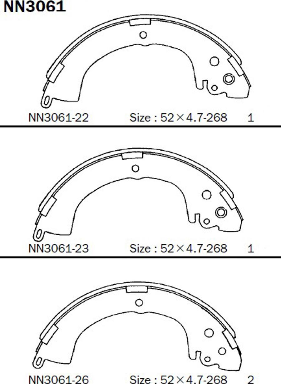 Akebono NN3061 - Комплект гальм, барабанний механізм avtolavka.club