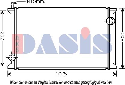 AKS Dasis 460023N - Радіатор, охолодження двигуна avtolavka.club