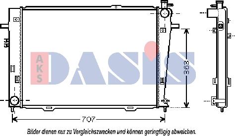 AKS Dasis 560026N - Радіатор, охолодження двигуна avtolavka.club