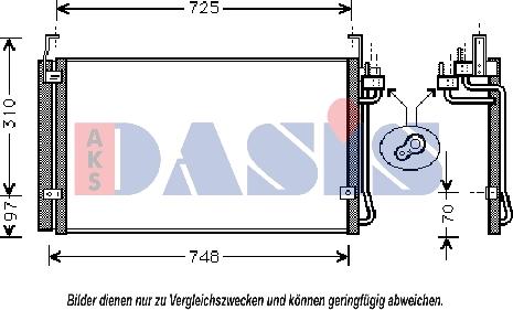 AKS Dasis 562150N - Конденсатор, кондиціонер avtolavka.club