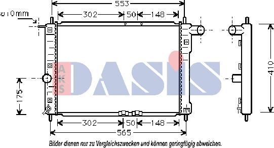 AKS Dasis 510005N - Радіатор, охолодження двигуна avtolavka.club