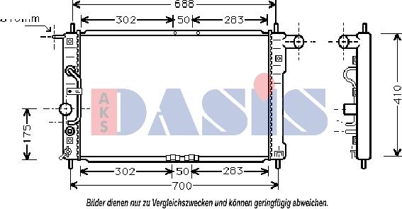 AKS Dasis 510006N - Радіатор, охолодження двигуна avtolavka.club