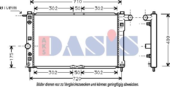 AKS Dasis 510008N - Радіатор, охолодження двигуна avtolavka.club