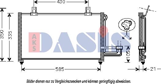 AKS Dasis 522045N - Конденсатор, кондиціонер avtolavka.club