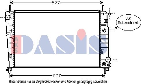 AKS Dasis 090086N - Радіатор, охолодження двигуна avtolavka.club