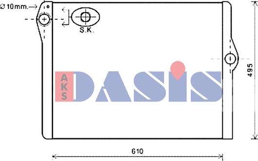 AKS Dasis 050085N - Радіатор, охолодження двигуна avtolavka.club
