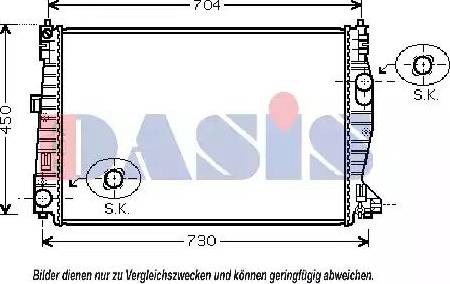 AKS Dasis 010003N - Радіатор, охолодження двигуна avtolavka.club