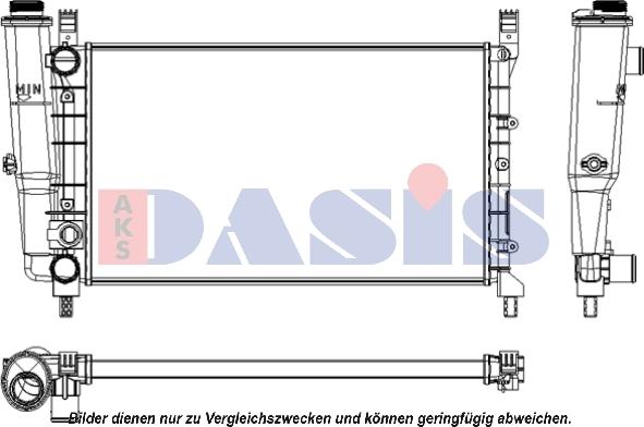 AKS Dasis 080680N - Радіатор, охолодження двигуна avtolavka.club