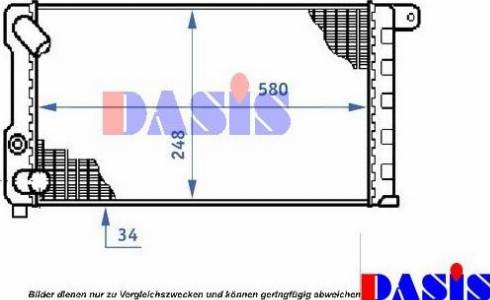 AKS Dasis 080082N - Радіатор, охолодження двигуна avtolavka.club