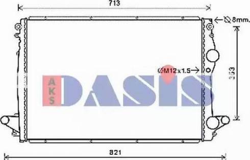 AKS Dasis 080128N - Радіатор, охолодження двигуна avtolavka.club