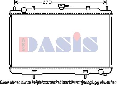 AKS Dasis 070154N - Радіатор, охолодження двигуна avtolavka.club