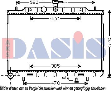 AKS Dasis 070152N - Радіатор, охолодження двигуна avtolavka.club