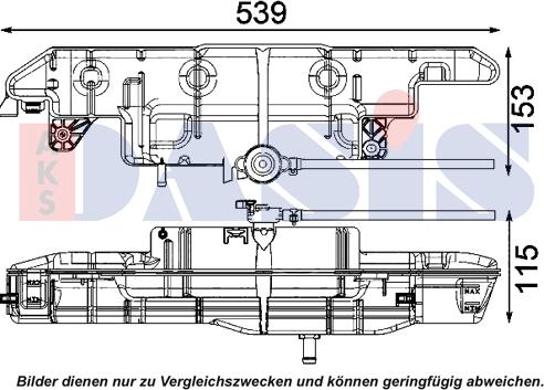 AKS Dasis 073000N - Компенсаційний бак, охолоджуюча рідина avtolavka.club