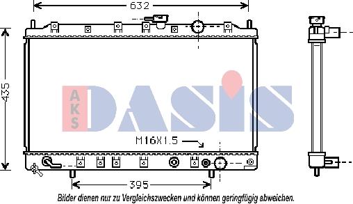 AKS Dasis 140042N - Радіатор, охолодження двигуна avtolavka.club