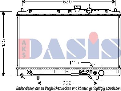 AKS Dasis 140054N - Радіатор, охолодження двигуна avtolavka.club