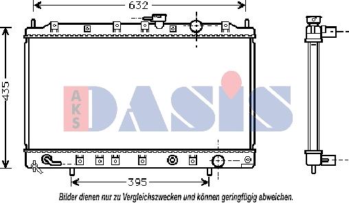 AKS Dasis 140013N - Радіатор, охолодження двигуна avtolavka.club