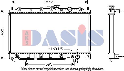 AKS Dasis 140038N - Радіатор, охолодження двигуна avtolavka.club