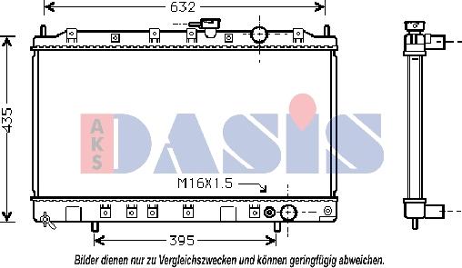 AKS Dasis 140037N - Радіатор, охолодження двигуна avtolavka.club