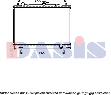 AKS Dasis 140077N - Радіатор, охолодження двигуна avtolavka.club