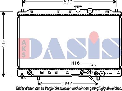 AKS Dasis 140110N - Радіатор, охолодження двигуна avtolavka.club