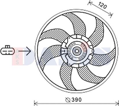 AKS Dasis 158117N - Вентилятор, охолодження двигуна avtolavka.club