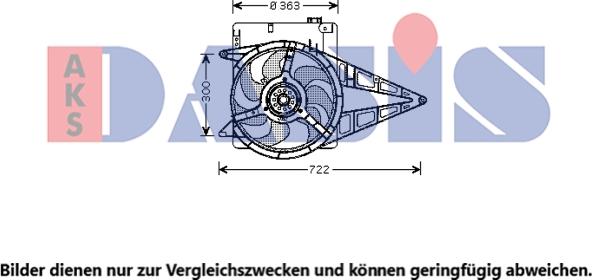AKS Dasis 158127N - Вентилятор, охолодження двигуна avtolavka.club
