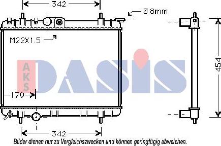 AKS Dasis 161470N - Радіатор, охолодження двигуна avtolavka.club